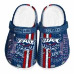 personalized florida atlantic owls contrasting stripes clog best selling