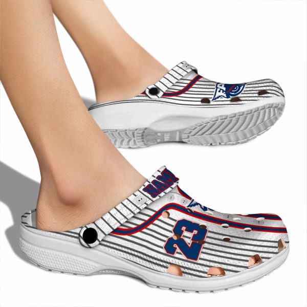 personalized florida atlantic owls pinstripe pattern clog fashion forward