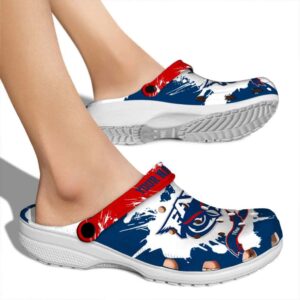 personalized florida atlantic owls splatter pattern clog fashion forward