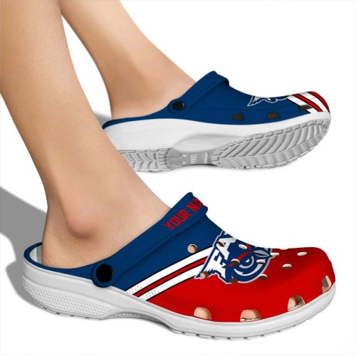 personalized florida atlantic owls striped accents clog fashion forward