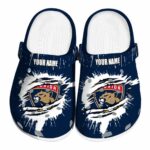 personalized florida panthers splash motif background clog best selling