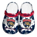 personalized florida panthers splatter pattern clog best selling