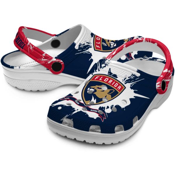 personalized florida panthers splatter pattern clog high quality