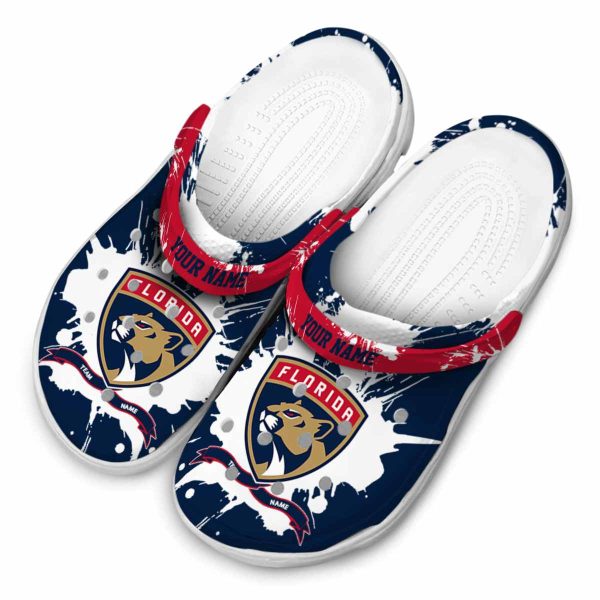 personalized florida panthers splatter pattern clog latest model