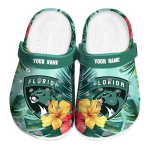 personalized florida panthers tropical vibes clog best selling