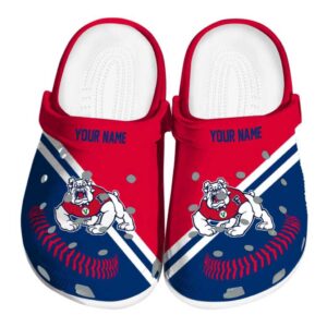 personalized fresno state bulldogs baseball motif clog best selling