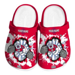 personalized fresno state bulldogs gripping hand clog best selling