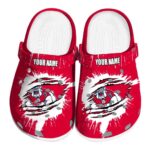 personalized fresno state bulldogs splash motif background clog best selling