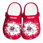 personalized fresno state bulldogs splatter background clog best selling