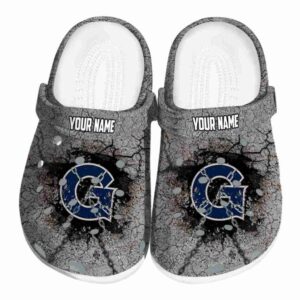 personalized georgetown hoyas cracked ground texture clog best selling