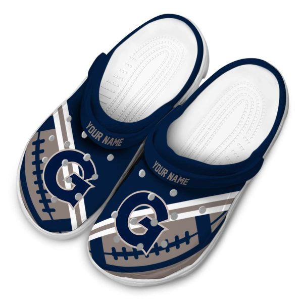 personalized georgetown hoyas football motif clog latest model