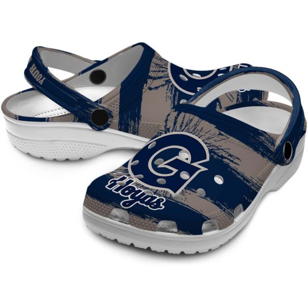 personalized georgetown hoyas paint splatter graphics clog high quality