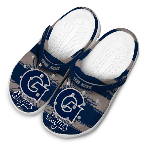 personalized georgetown hoyas paint splatter graphics clog latest model