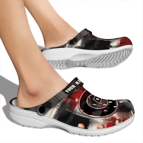 personalized georgetown hoyas plaid fusion clog fashion forward