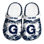 personalized georgetown hoyas zigzag paint burst clog best selling