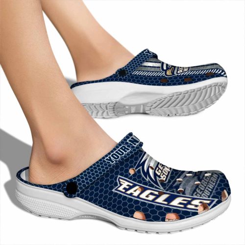 personalized georgia southern eagles contrasting stripes clog fashion forward