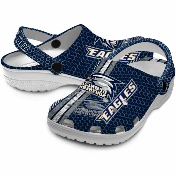 personalized georgia southern eagles contrasting stripes clog high quality
