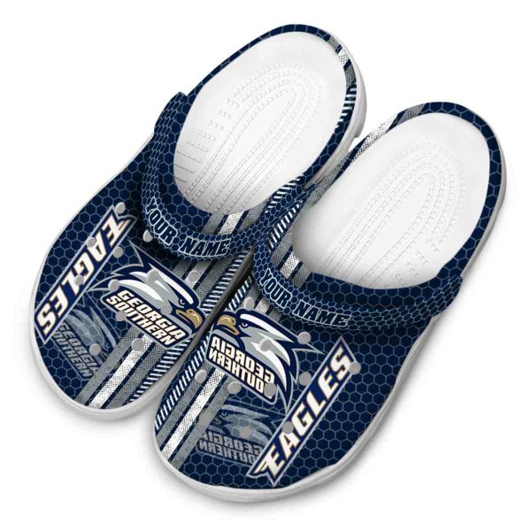 personalized georgia southern eagles contrasting stripes clog latest model