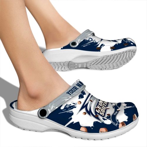 personalized georgia southern eagles splatter pattern clog fashion forward