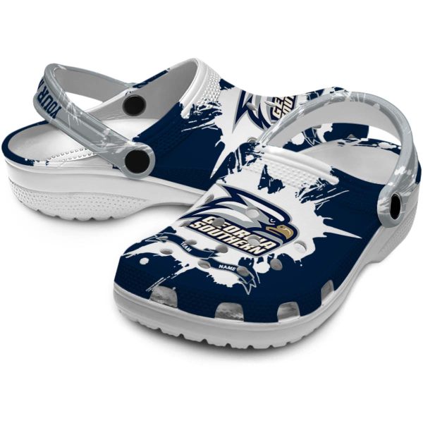 personalized georgia southern eagles splatter pattern clog high quality