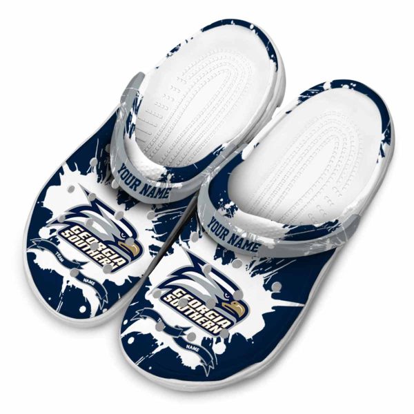personalized georgia southern eagles splatter pattern clog latest model