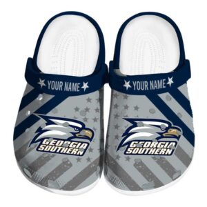 personalized georgia southern eagles star spangled graphic clog best selling