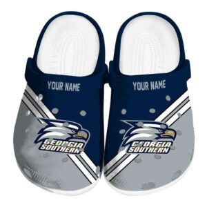 personalized georgia southern eagles striped accents clog best selling