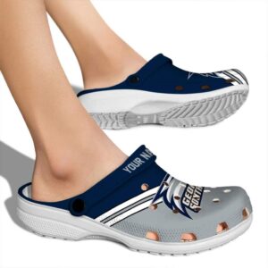 personalized georgia southern eagles striped accents clog fashion forward