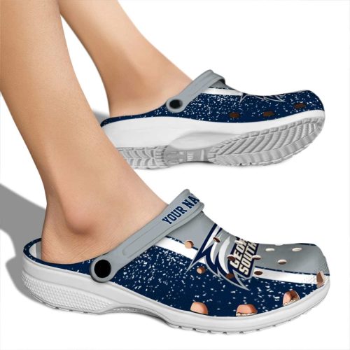 personalized georgia southern eagles vertical stripes clog fashion forward