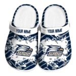 personalized georgia southern eagles zigzag paint burst clog best selling