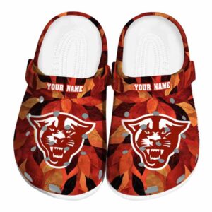 personalized georgia state panthers autumn leaves clog best selling
