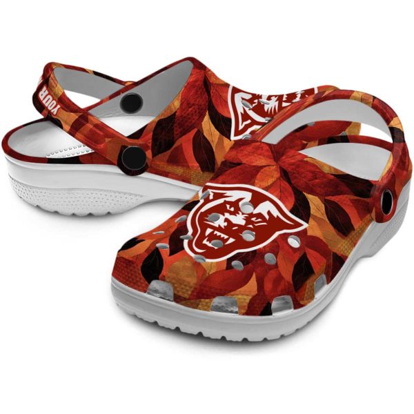 personalized georgia state panthers autumn leaves clog high quality
