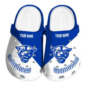personalized georgia state panthers baseball motif clog best selling