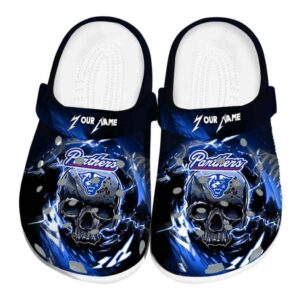 personalized georgia state panthers gothic skull clog best selling