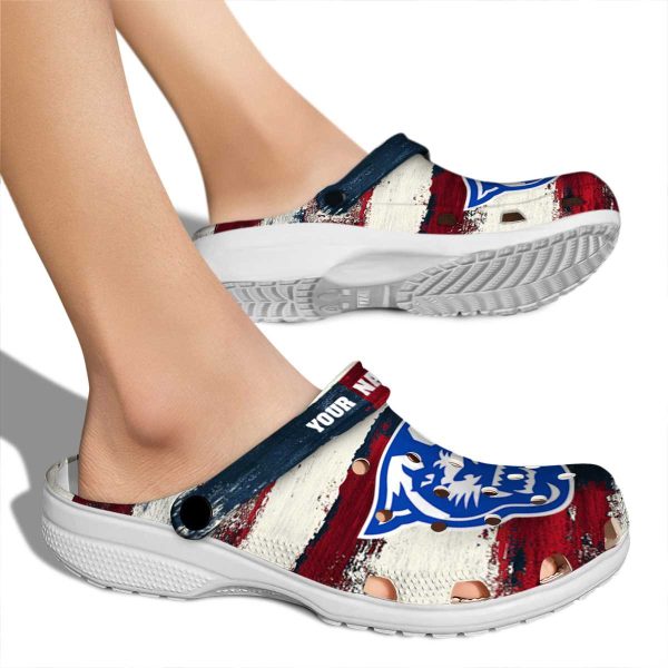 personalized georgia state panthers patriotic stripes clog fashion forward
