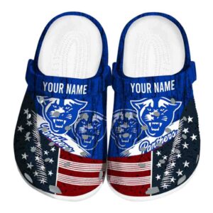 personalized georgia state panthers star spangled side pattern clog best selling