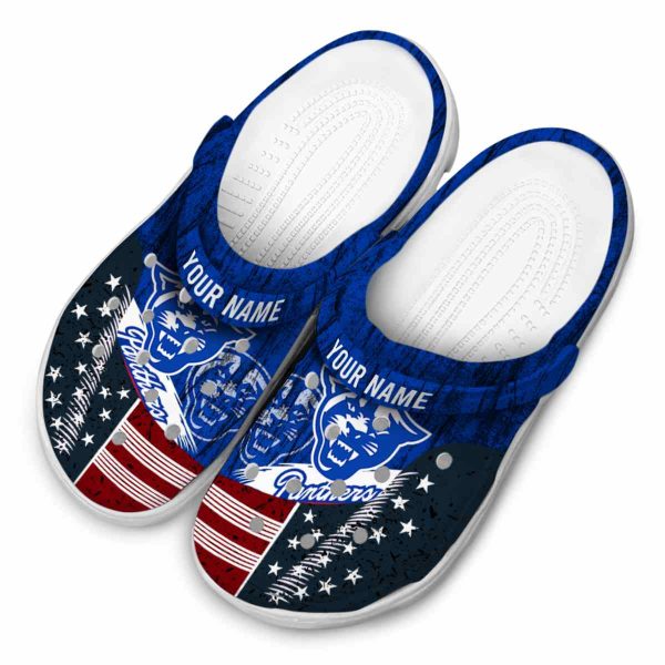 personalized georgia state panthers star spangled side pattern clog latest model