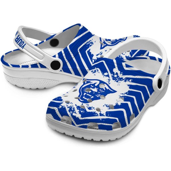 personalized georgia state panthers zigzag paint burst clog high quality