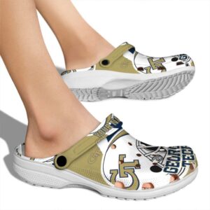 personalized georgia tech yellow jackets football helmet clog fashion forward
