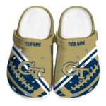 personalized georgia tech yellow jackets football motif clog best selling