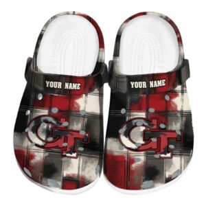 personalized georgia tech yellow jackets plaid fusion clog best selling