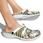 personalized georgia tech yellow jackets zigzag paint burst clog best selling