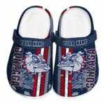personalized gonzaga bulldogs contrasting stripes clog best selling