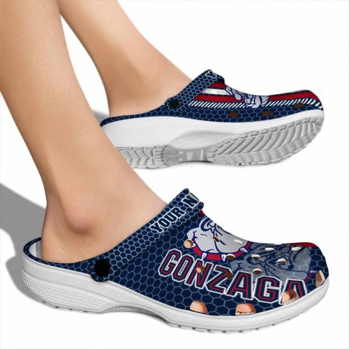 personalized gonzaga bulldogs contrasting stripes clog fashion forward