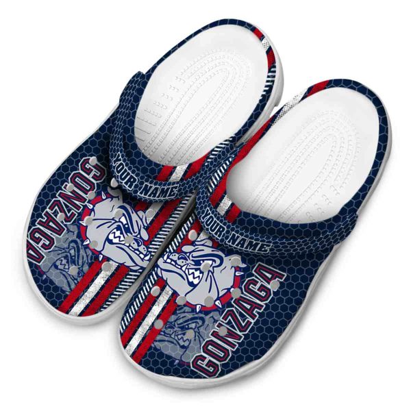 personalized gonzaga bulldogs contrasting stripes clog latest model