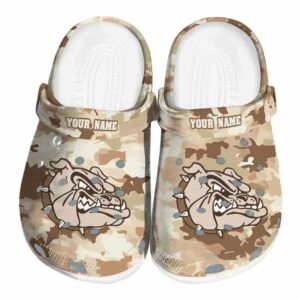 personalized gonzaga bulldogs desert camo clog best selling