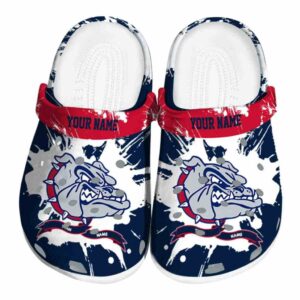 personalized gonzaga bulldogs splatter pattern clog best selling