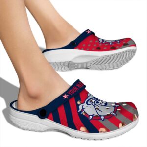 personalized gonzaga bulldogs star spangled graphic clog fashion forward