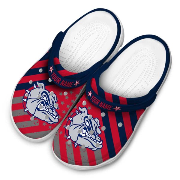 personalized gonzaga bulldogs star spangled graphic clog latest model