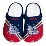 personalized gonzaga bulldogs striped accents clog best selling